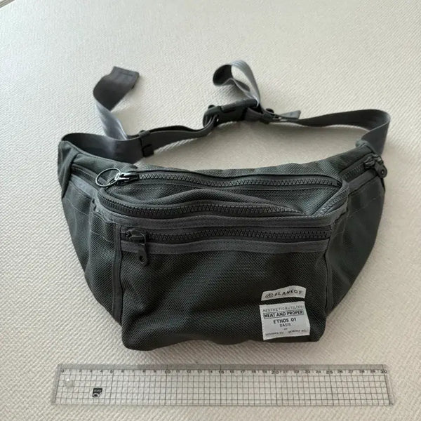 [BUNJANG] BLANKOF Waist Bag (Hip Sack) Grey / 블랭코브 웨이스트백(힙색) 그레이