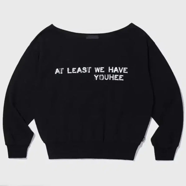 [BUNJANG] Yoohee Off-Shoulder Sweatshirt Black / 유희 오프숄더 맨투맨 블랙 판매
