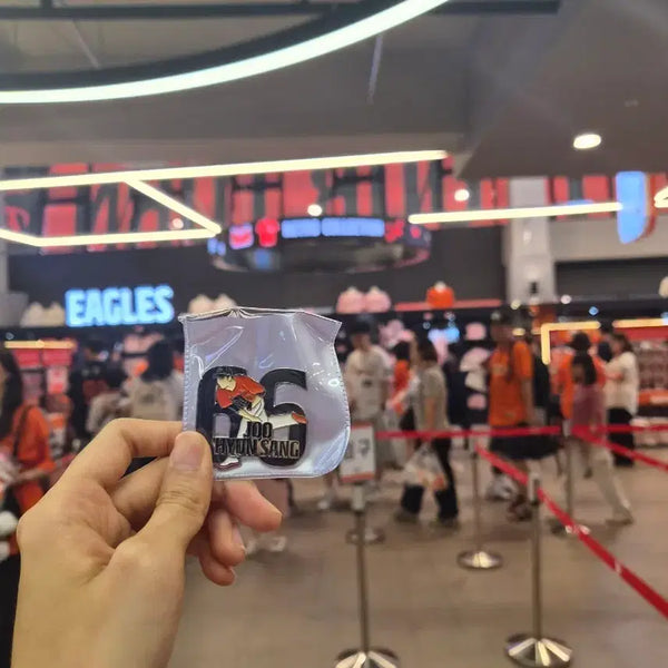 [BUNJANG] Hanwha Eagles Hyunjoo Sang Silhouette Metal Badge / 한화이글스 실루엣 메탈뱃지 주현상
