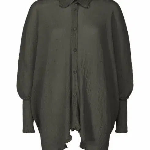 [BUNJANG] Issey Miyake MI Pleated Cardigan Blue / 이세이미야케 미, 시스루크레페 가디건 블루