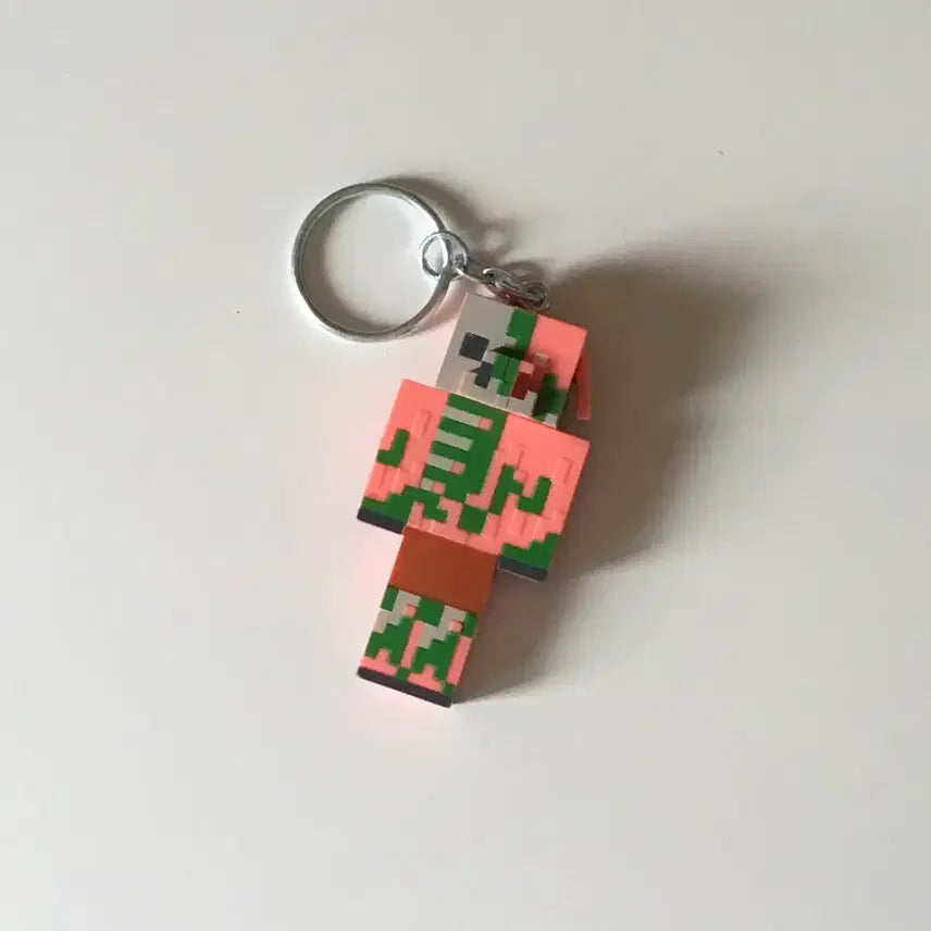 [BUNJANG] Minecraft Zombie Piglin Figure Keyring / 마인크래프트 마크 피규어 키링 키홀더 좀비화 피글린