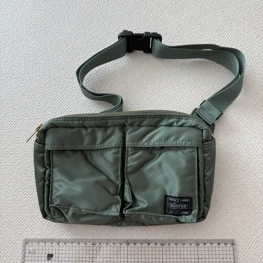 [BUNJANG] Porter Tanker Waist Bag Olive S / 포터 탱커 웨이스트백(힙색) 올리브 S