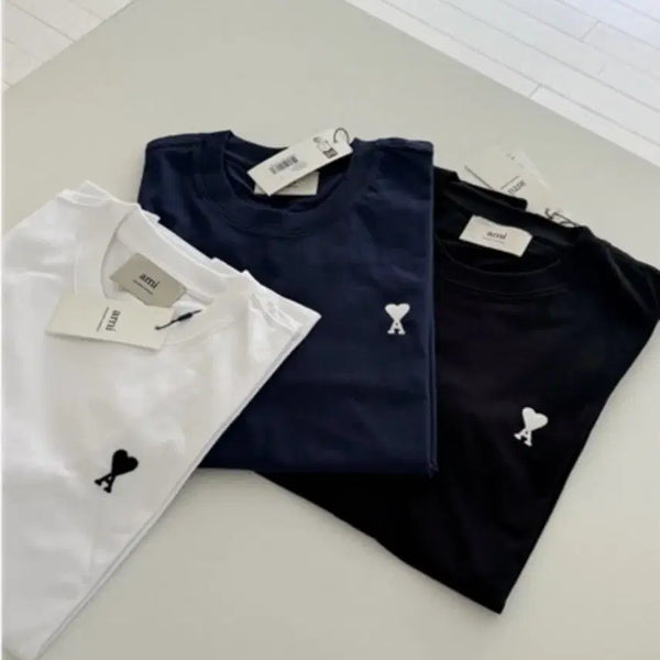 [BUNJANG] AMI Paris Logo T-Shirt (Black/White/Navy) - Sealed / 특가)아미 모노 반팔티 블랙/화이트/네이비 미개봉 새상품