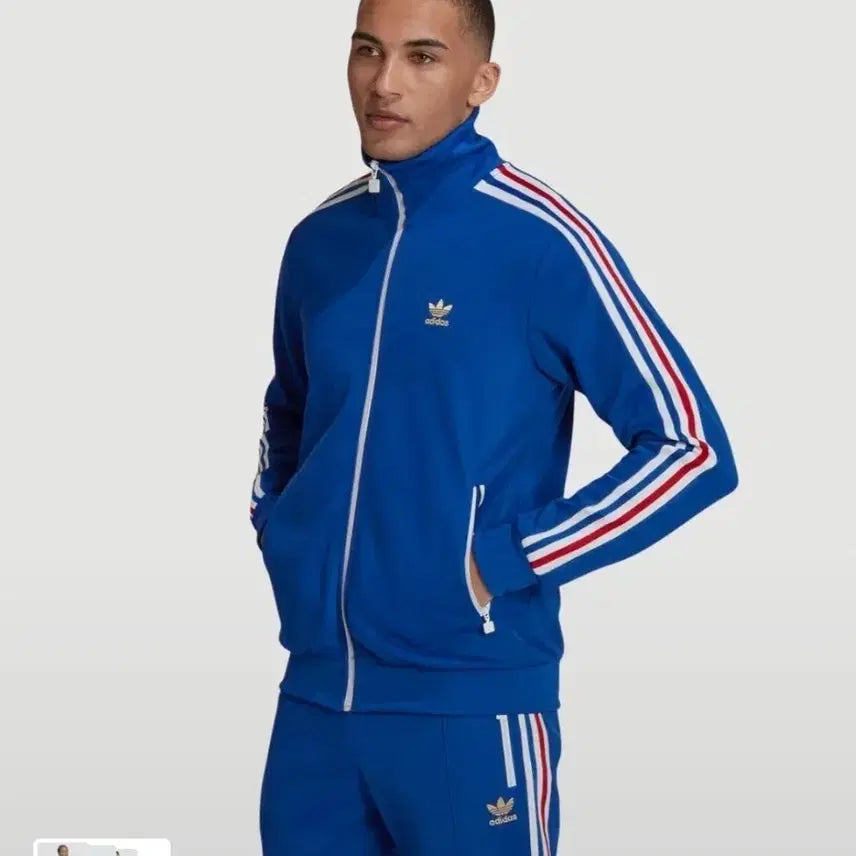 [BUNJANG] Adidas Beckenbauer Track Top Blue S / 아디다스 베켄바우어 삼선 트랙탑 블루S