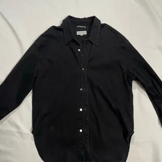 [BUNJANG] Solid Homme Black Denim Shirt Size 52 / 솔리드옴므 데님셔츠 블랙 52