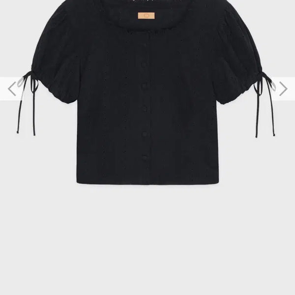 [BUNJANG] Sinoon Eyelet Blouse (Black) / Sinoon 시눈  Eyelet Blouse (Black)