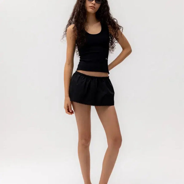 [BUNJANG] Glony Lace Up Mini Skirt / 새상품) 글로니 미니 스커트 lace up mini skirt