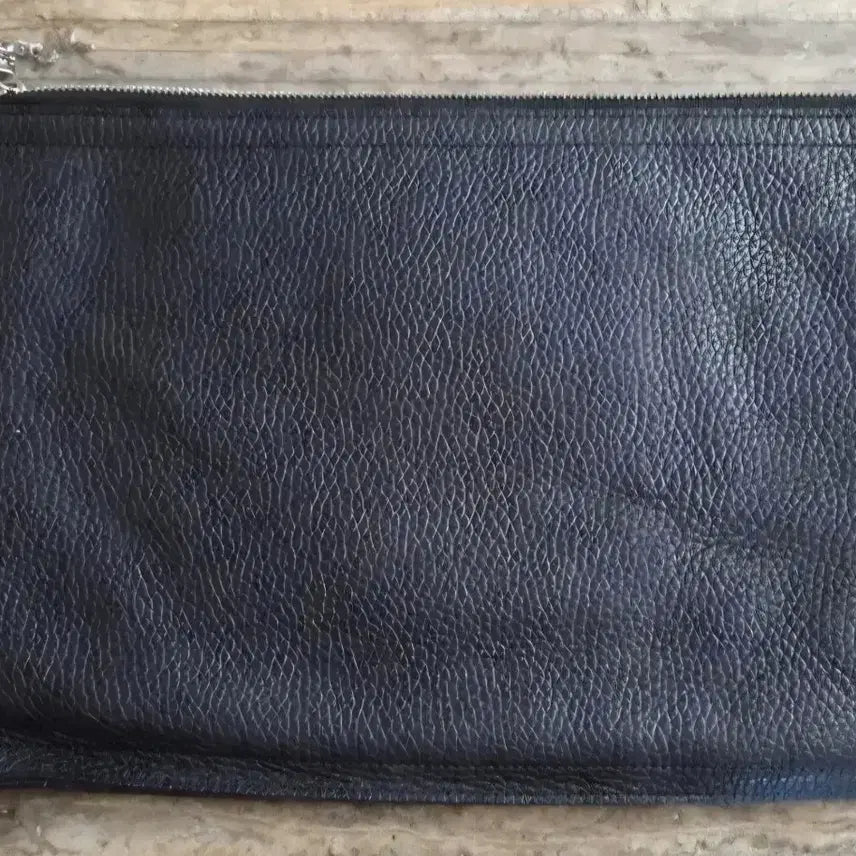 [BUNJANG] LA CREME Leather Clutch Bag Black / LA CREME 레더 클러치백 블랙