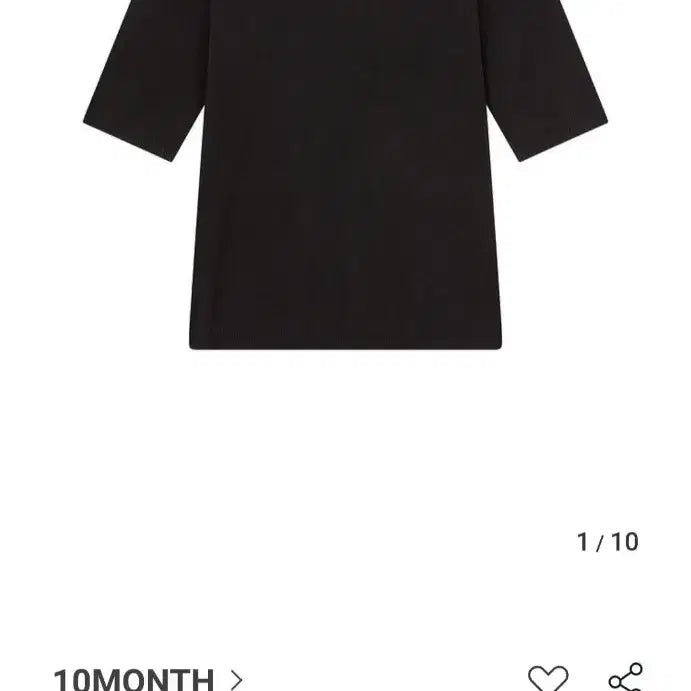 [BUNJANG] 10 MONTH Round Neck 5-Point Knit Pullover S / (새상품) 텐먼스 10 MONTH 라운드넥 5부 니트