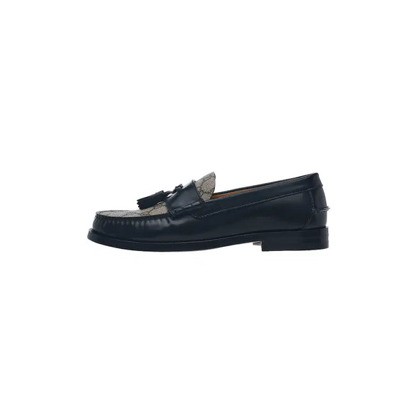 [BUNJANG] Gucci GG Leather Tassel Loafers Black UK 7 / 구찌 GG 레더 태슬 로퍼 블랙