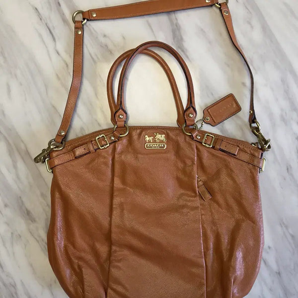 [BUNJANG] Coach Madison Lindsey Leather Satchel Bag / 코치 매디슨 린지 레더 사첼백