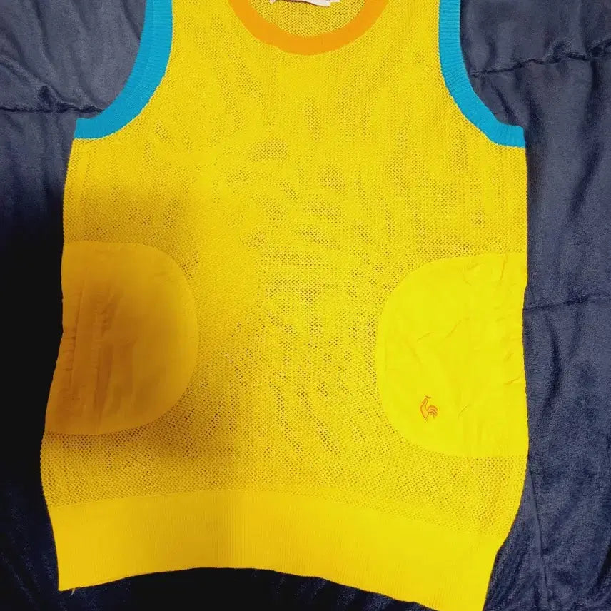 [BUNJANG] Le Coq Sportif Sleeveless Knit Vest Yellow M / 르꼬끄 스포르티브 민소매/조끼  니트 옐로우(m)