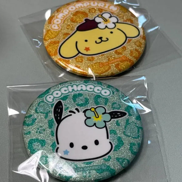 [BUNJANG] Pochacco & Pompompurin Can Badge Bundle Set / 산리오) 포차 폼푸 캔뱃지 일괄