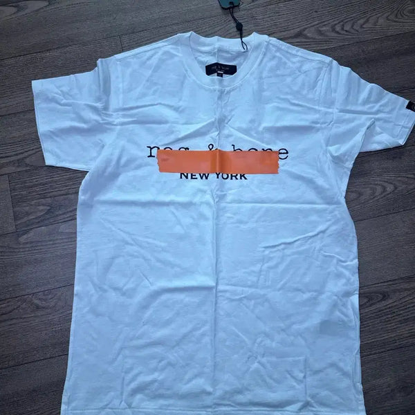 [BUNJANG] Rag & Bone Men's White Short Sleeve T-Shirt / 랙앤본 남성 흰색 티셔츠 rag and bone