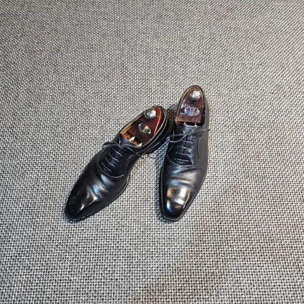 [BUNJANG] Carlos Santos UK 8 (Fits 7.5) Black Full Brogue Oxford Shoes / 까를로스산토스 Uk8 준신품급