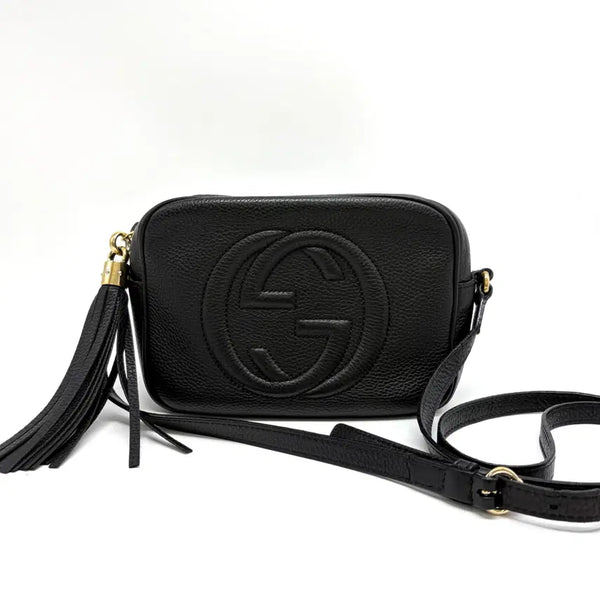 [BUNJANG] Gucci Soho Disco Crossbody Bag Black Leather / [정품] 구찌 테슬 소호 디스코 크로스백 카메라백 블랙 (308364)
