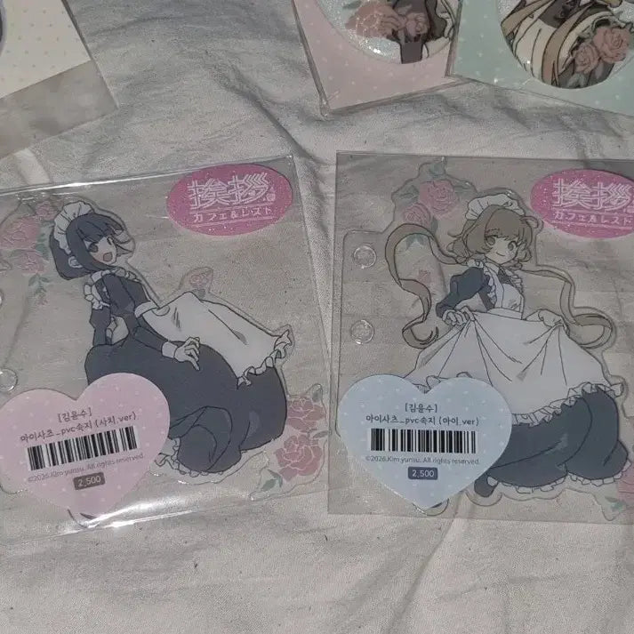 [BUNJANG] Kim Yunsu Aisatsu Cafe PVC Inner Page Sticker Set / 김윤수 아이 사츠 카페 pvc 속지 양도 다꾸 스티커 통판 메이드 6공