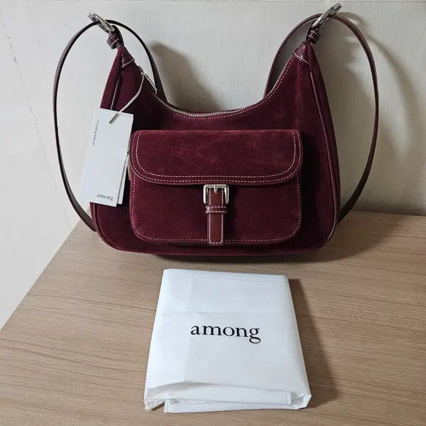 [BUNJANG] Among Pocket Suede Shoulder Cross Bag / [새상품] 어몽 포켓 스웨이드 숄더 크로스백 (정가 13.6)