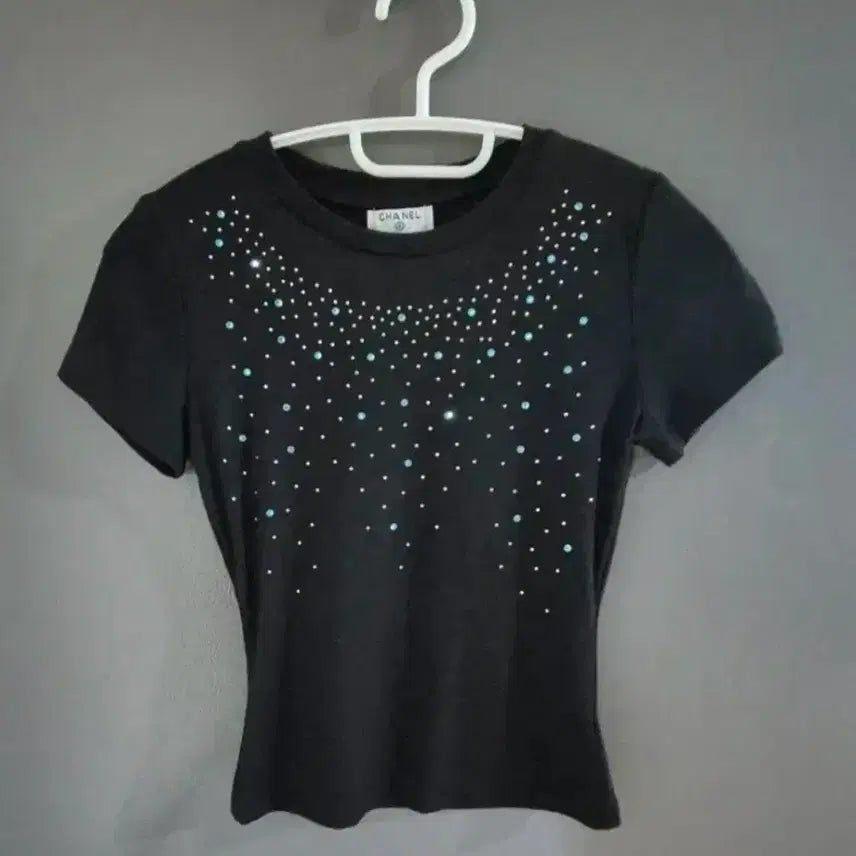 [BUNJANG] Black Cubic Short-Sleeve T-Shirt / (새상품)고퀄 반팔 티셔츠 블랙 큐빅