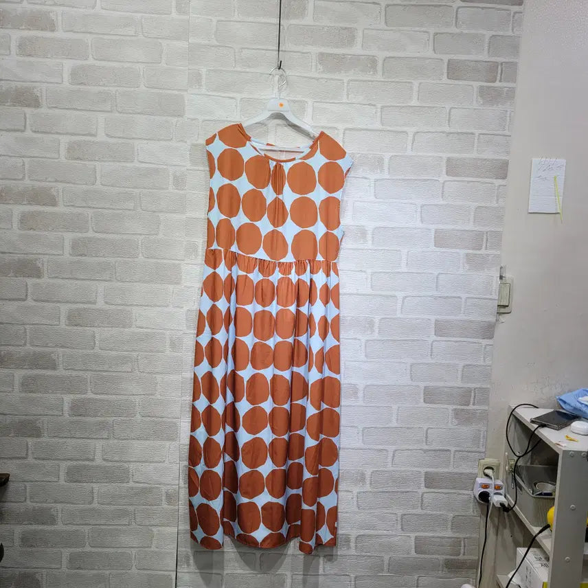 [BUNJANG] Women's Sleeveless Maxi Dress - Free Size / ㅈ130 민소매 원피스 F