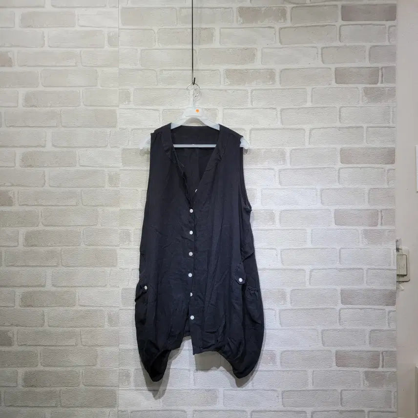 [BUNJANG] Linen Vest - Free Size / ㅈ114 린넨 베스트 F