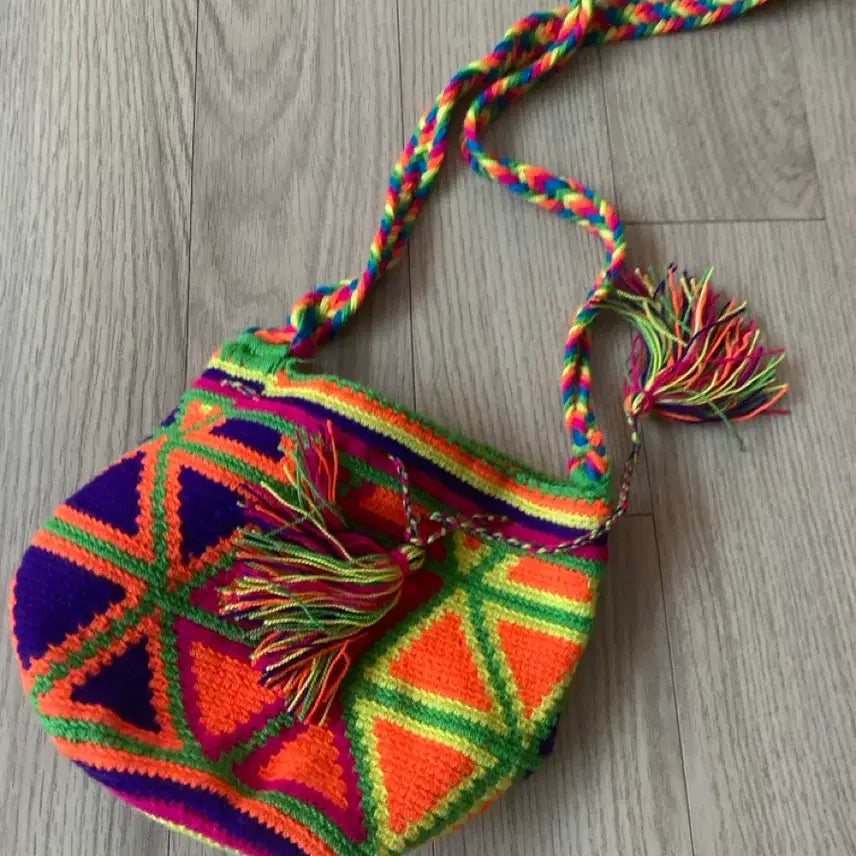 [BUNJANG] Colombia Mochila Bag Handmade / 콜롬비아 뜨개 모칠라백