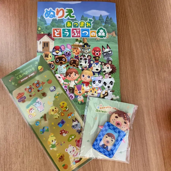 [BUNJANG] Animal Crossing Coloring Book, Stickers, Acrylic Keyring Bundle Set / (일괄) 동물의 숲 색칠공부/스티커/아크릴 키링
