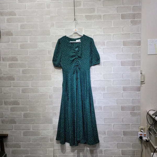 [BUNJANG] Dot Pattern One-Piece Dress Size 66 / ㅈ112 도트 원피스 66