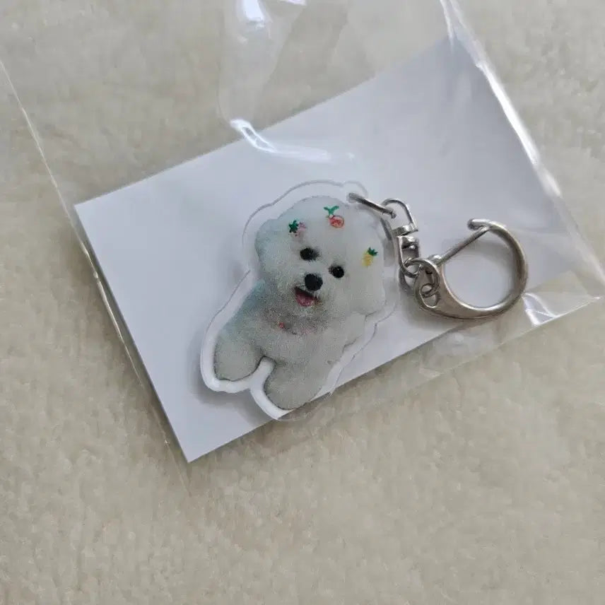 [BUNJANG] Bichon Frise Dog Acrylic Keyring / 비숑 강아지 키링