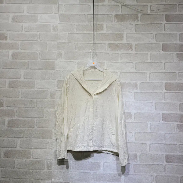 [BUNJANG] Rayon Hooded Shirt Size 66 / ㅈ131 레이온 후드 셔츠 66