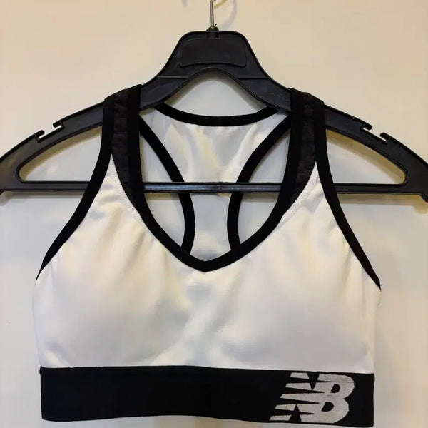 [BUNJANG] New Balance Sports Bra White S / 뉴발란스 스포츠 브라탑 화이트 S