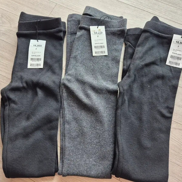 [BUNJANG] Empolham Brushed Leggings (Size F) Set of 3 / 엠폴햄 기모 레깅스( F사이즈)3장 새제품입니다(일괄판매)