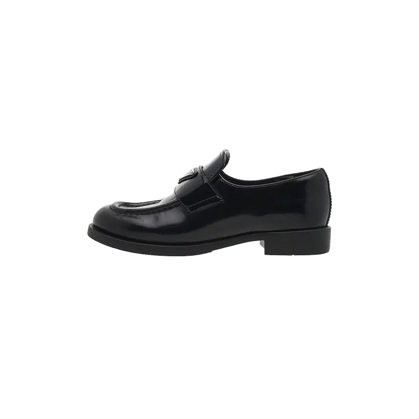 [BUNJANG] Prada Brushed Leather Loafers Black / (W) 프라다 브러쉬드 레더 로퍼 블랙