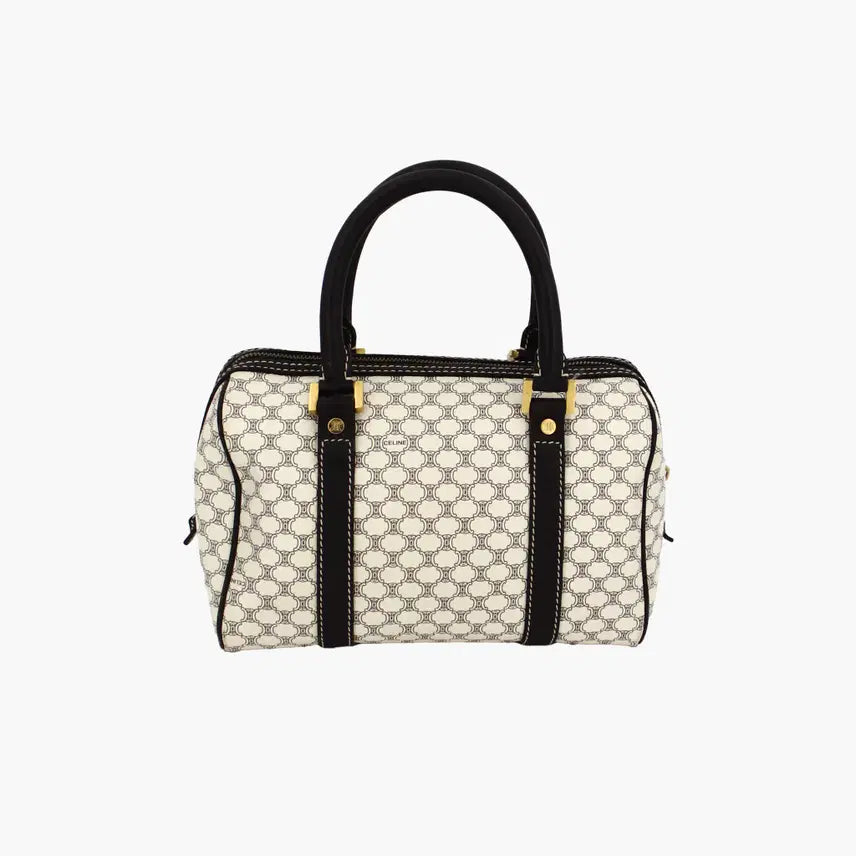 [BUNJANG] Celine Macadam Triomphe White Tote Bag / 셀린느 마카담 트리오페 화이트 토트백