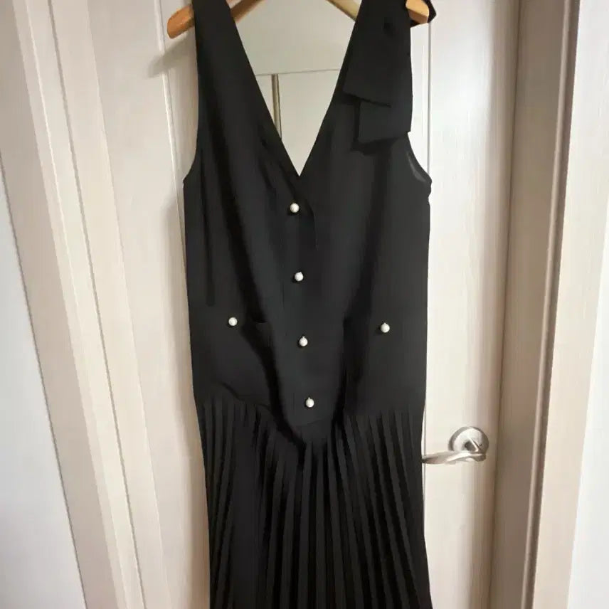 [BUNJANG] Ozsecon Pearl Ribbon Dress / 오즈세컨 진주 리본 원피스