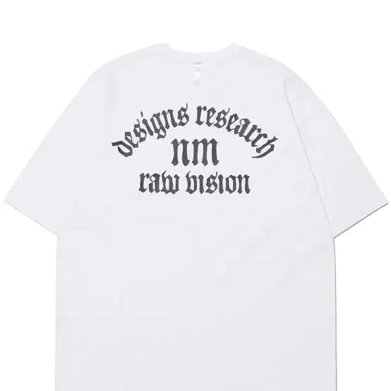 [BUNJANG] NOMANUAL RV Arch Logo T-Shirt - White / 노매뉴얼 R.V ARCH LOGO T-SHIRT - WHITE