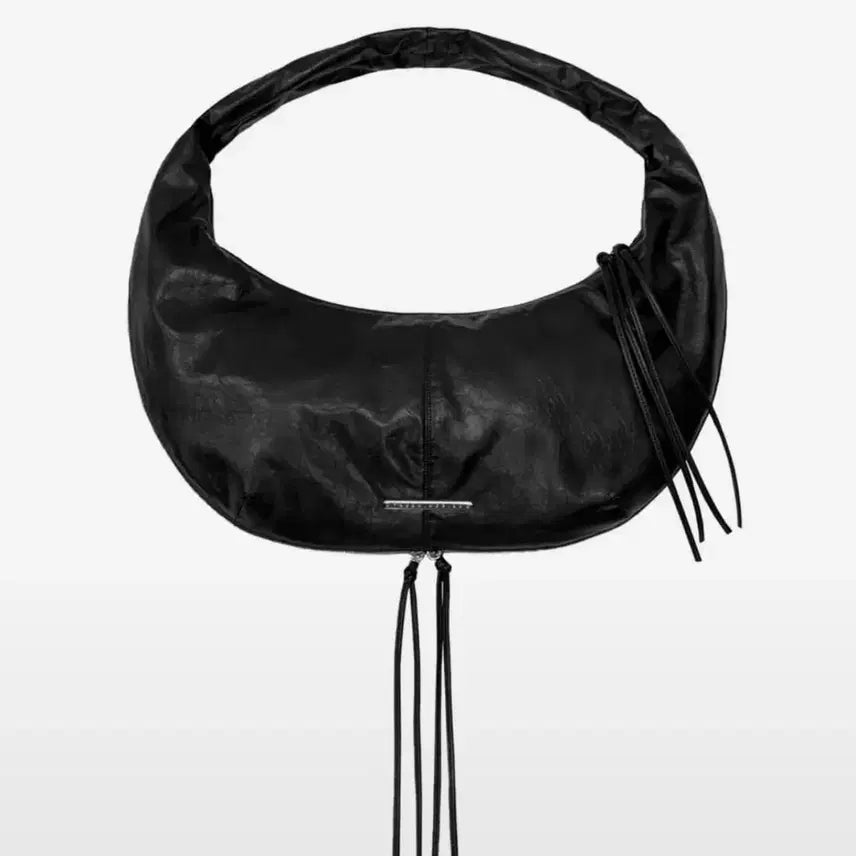 [BUNJANG] Trimingbird Zipper Hobo Bag Black / 트리밍버드 지퍼 호보백 블랙