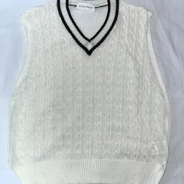 [BUNJANG] Studio White Summer Vest / 스튜디오화이트 여름조끼 화이트