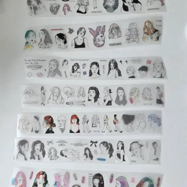 [BUNJANG] Illustrated Masking Tape Set / 일러스트 마스킹 테이프