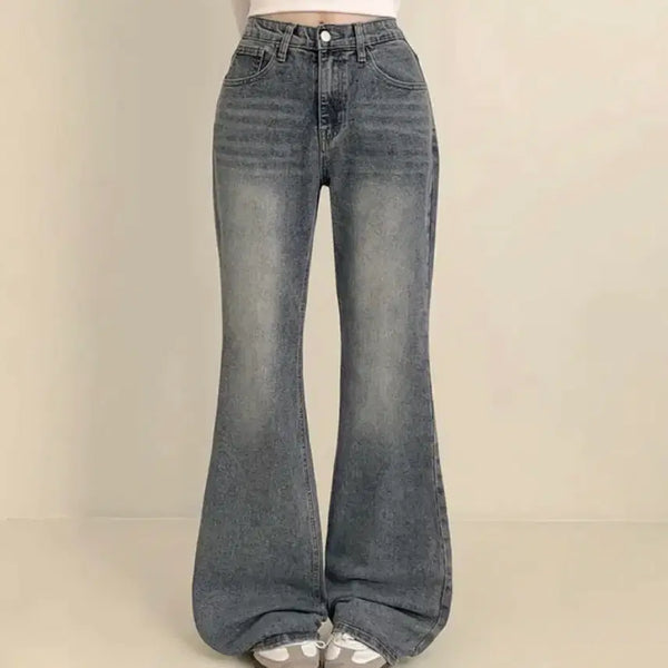 [BUNJANG] Peach Mode Relaxed Bootcut Short Denim Pants Light Vintage Wash S / 피치모드 데님 팬츠 여유 부츠컷 숏 빈티지연청 S