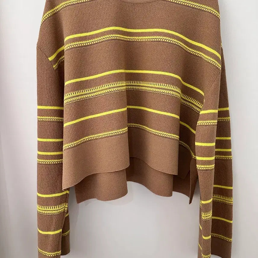 [BUNJANG] System Striped Summer Knit Brown Yellow 2022 / F]시스템 스트라이프 썸머 니트 브라운 옐로우 2022