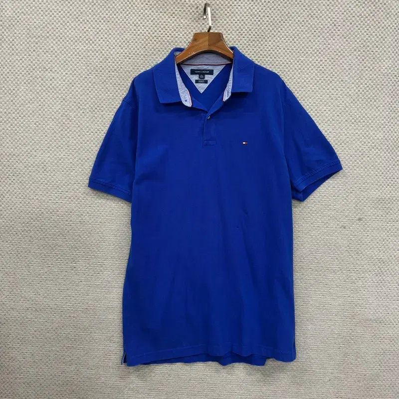 [BUNJANG] Tommy Hilfiger Slim Fit Long Short-Sleeve Polo T-Shirt XL / 타미힐피거 슬림핏 롱 반팔카라티 XL D05091