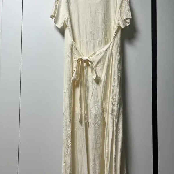 [BUNJANG] Wrinkled Material Elegant Long Dress / 링클 소재 예쁜 원피스 롱기장