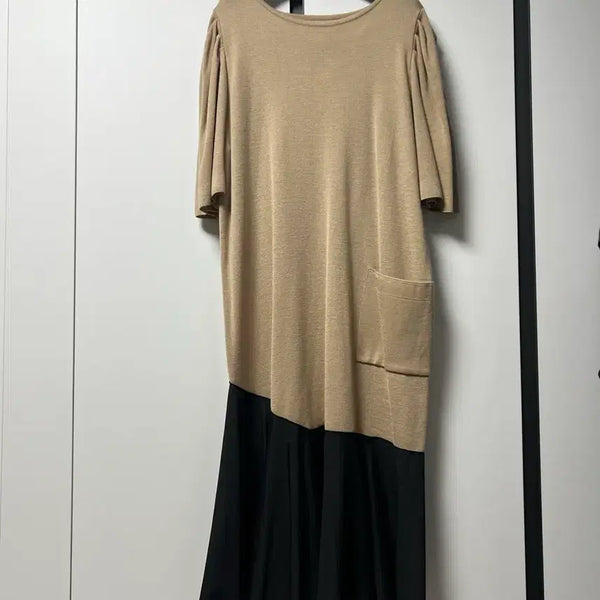 [BUNJANG] Frill Detail Satin Midi Dress / 프릴 예쁜 원피스