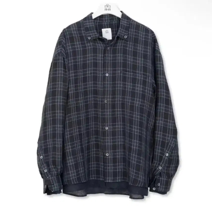 [BUNJANG] Politeru Layered Check Shirt Size 4 / 폴리테루 레이어드 셔츠 4size