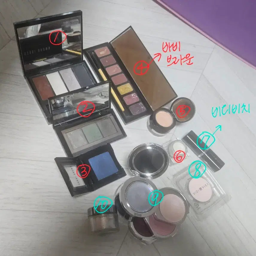 [BUNJANG] Bobbi Brown & VIDIVICI Cosmetics Bundle (Eyeshadow, Lipstick, Concealer, Powder, Highlighter) / 바비브라운 화장품 일괄(섀도우, 립, 컨실러, 파우더, 하이라이터)