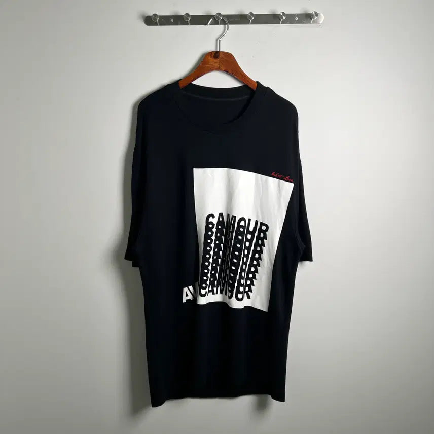 [BUNJANG] System Homme Lettering Oversized Short-Sleeve T-Shirt / system 시스템 옴므 레터링 오버핏 반팔 티셔츠 100