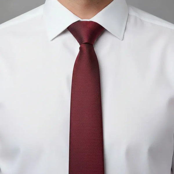 [BUNJANG] Balenciaga Burgundy Silk Necktie / 발렌시아가 버건디 실크넥타이