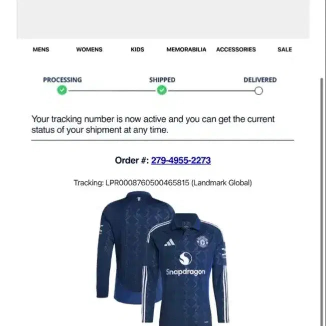 [BUNJANG] Manchester United Long Sleeve Jersey - Men's XL - Mainoo / 맨체스터 유나이티드 롱슬리브 유니폼 해외XL 마이누 마킹