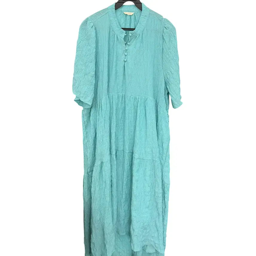 [BUNJANG] Mint Balloon Pleated Dress / 여성F/ 포켓 민트 벌룬 주름원피스
